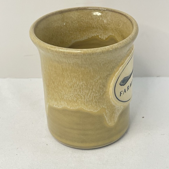 Deneen Pottery 2019 Farmhouse Beige Tan Coffee Mug Spoon - Picture 2 of 7